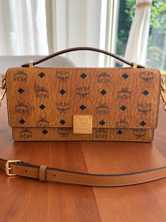 MCM Handbags - ✨ NWT SOLD OUT MCM Aren Crossbody Wallet | Cognac Visetos | Full Presentation